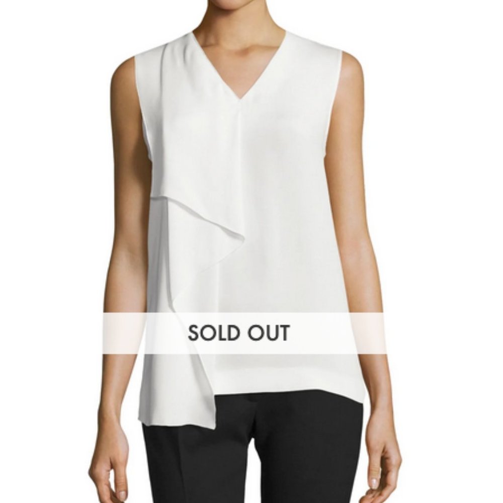 JosephHardy Sleeveless Silk Ruffle Blouse